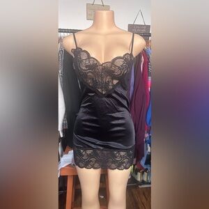 Victoria's Secret Black Lace Chemise